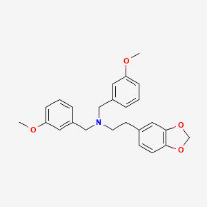 2-(1,3-benzodioxol-5-yl)-N,N-bis[(3-methoxyphenyl)methyl]ethanamine