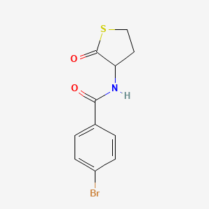 4-bromo-N-(2-oxothiolan-3-yl)benzamide