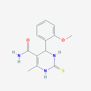 4-(2-methoxyphenyl)-6-methyl-2-thioxo-1,2,3,4-tetrahydro-5-pyrimidinecarboxamide