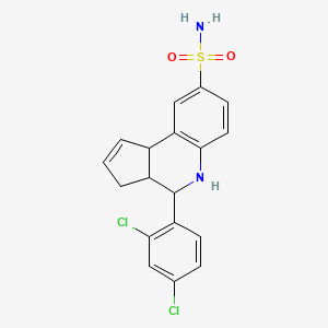 molecular formula C18H16Cl2N2O2S B4912626 4-(2,4-dichlorophenyl)-3a,4,5,9b-tetrahydro-3H-cyclopenta[c]quinoline-8-sulfonamide 