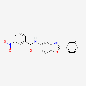 2-methyl-N-[2-(3-methylphenyl)-1,3-benzoxazol-5-yl]-3-nitrobenzamide