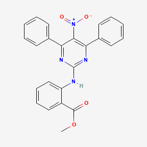 methyl 2-[(5-nitro-4,6-diphenyl-2-pyrimidinyl)amino]benzoate