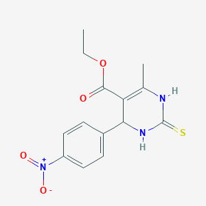 ethyl 6-methyl-4-(4-nitrophenyl)-2-thioxo-1,2,3,4-tetrahydro-5-pyrimidinecarboxylate