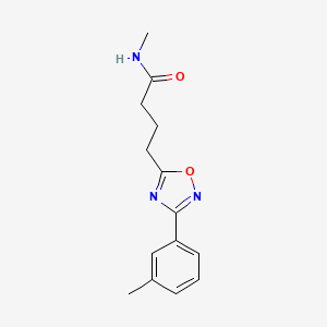 molecular formula C14H17N3O2 B4912691 N-methyl-4-[3-(3-methylphenyl)-1,2,4-oxadiazol-5-yl]butanamide 