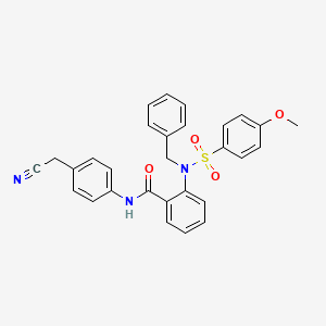 2-{benzyl[(4-methoxyphenyl)sulfonyl]amino}-N-[4-(cyanomethyl)phenyl]benzamide