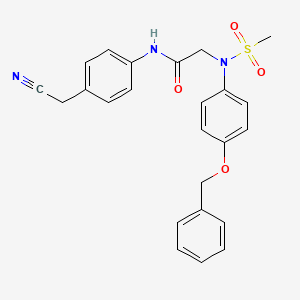 N~2~-[4-(benzyloxy)phenyl]-N~1~-[4-(cyanomethyl)phenyl]-N~2~-(methylsulfonyl)glycinamide