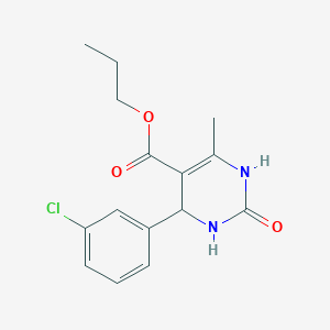 Propyl 4-(3-chlorophenyl)-6-methyl-2-oxo-1,2,3,4-tetrahydropyrimidine-5-carboxylate