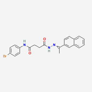 molecular formula C22H20BrN3O2 B4912747 N-(4-bromophenyl)-4-{2-[1-(2-naphthyl)ethylidene]hydrazino}-4-oxobutanamide 