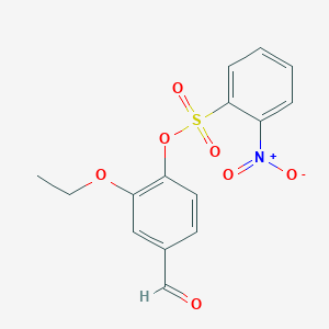 2-ethoxy-4-formylphenyl 2-nitrobenzenesulfonate