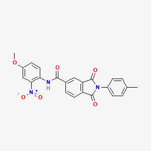 molecular formula C23H17N3O6 B4912768 N-(4-methoxy-2-nitrophenyl)-2-(4-methylphenyl)-1,3-dioxo-5-isoindolinecarboxamide 