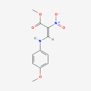 molecular formula C11H12N2O5 B4912776 methyl 3-[(4-methoxyphenyl)amino]-2-nitroacrylate 