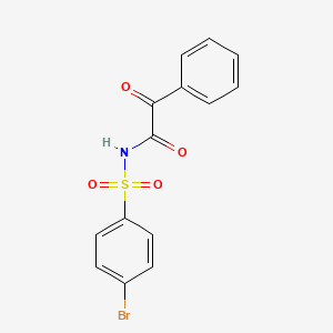 molecular formula C14H10BrNO4S B4912783 N-(4-bromophenyl)sulfonyl-2-oxo-2-phenylacetamide CAS No. 92161-15-4