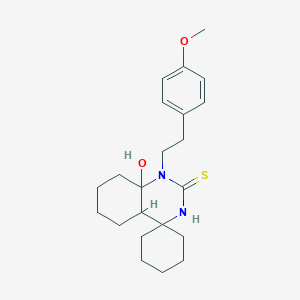 8a'-hydroxy-1'-[2-(4-methoxyphenyl)ethyl]hexahydro-1'H-spiro[cyclohexane-1,4'-quinazoline]-2'(3'H)-thione