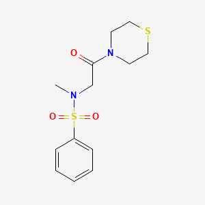 N-methyl-N-(2-oxo-2-thiomorpholin-4-ylethyl)benzenesulfonamide