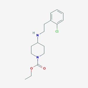 molecular formula C16H23ClN2O2 B4912824 ethyl 4-{[2-(2-chlorophenyl)ethyl]amino}-1-piperidinecarboxylate 