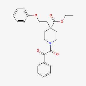 ethyl 1-[oxo(phenyl)acetyl]-4-(2-phenoxyethyl)-4-piperidinecarboxylate