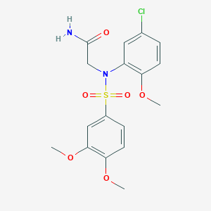 N~2~-(5-chloro-2-methoxyphenyl)-N~2~-[(3,4-dimethoxyphenyl)sulfonyl]glycinamide