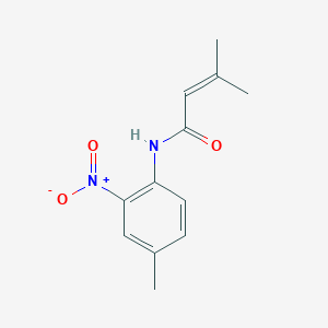 molecular formula C12H14N2O3 B4912854 3-methyl-N-(4-methyl-2-nitrophenyl)-2-butenamide 