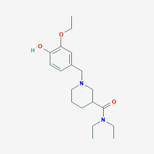 1-[(3-ethoxy-4-hydroxyphenyl)methyl]-N,N-diethylpiperidine-3-carboxamide