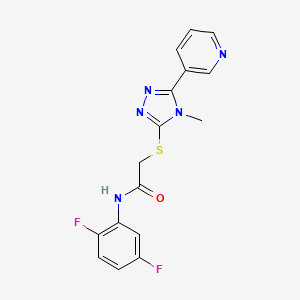 molecular formula C16H13F2N5OS B4912878 N-(2,5-difluorophenyl)-2-{[4-methyl-5-(3-pyridinyl)-4H-1,2,4-triazol-3-yl]thio}acetamide 