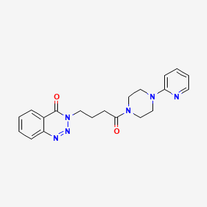 molecular formula C20H22N6O2 B4912891 3-{4-OXO-4-[4-(PYRIDIN-2-YL)PIPERAZIN-1-YL]BUTYL}-3,4-DIHYDRO-1,2,3-BENZOTRIAZIN-4-ONE 