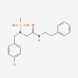 2-{N-[(4-CHLOROPHENYL)METHYL]METHANESULFONAMIDO}-N-(2-PHENYLETHYL)ACETAMIDE