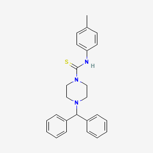 4-(diphenylmethyl)-N-(4-methylphenyl)piperazine-1-carbothioamide