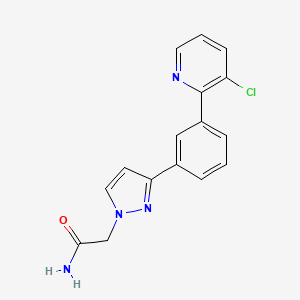 2-{3-[3-(3-chloro-2-pyridinyl)phenyl]-1H-pyrazol-1-yl}acetamide