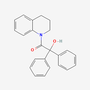 molecular formula C23H21NO2 B4912988 1-(3,4-dihydro-2H-quinolin-1-yl)-2-hydroxy-2,2-diphenylethanone 