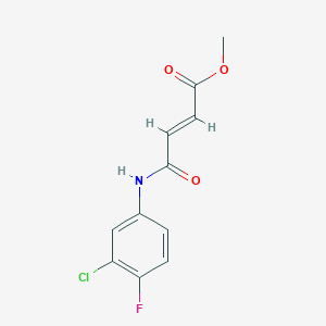 molecular formula C11H9ClFNO3 B491299 4-(3-氯-4-氟苯胺基)-4-氧代-2-丁烯酸甲酯 CAS No. 724736-35-0