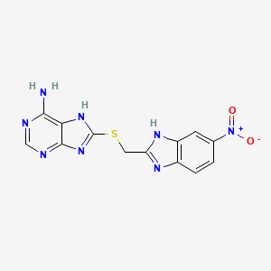 8-{[(6-NITRO-1H-1,3-BENZODIAZOL-2-YL)METHYL]SULFANYL}-9H-PURIN-6-AMINE