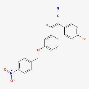 (2E)-2-(4-bromophenyl)-3-{3-[(4-nitrobenzyl)oxy]phenyl}prop-2-enenitrile