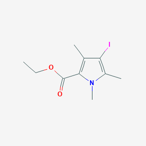 molecular formula C10H14INO2 B4913053 Ethyl 4-iodo-1,3,5-trimethylpyrrole-2-carboxylate 