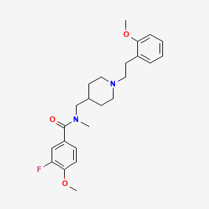 molecular formula C24H31FN2O3 B4913069 3-fluoro-4-methoxy-N-({1-[2-(2-methoxyphenyl)ethyl]-4-piperidinyl}methyl)-N-methylbenzamide 