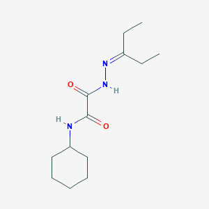 molecular formula C13H23N3O2 B4913081 N-cyclohexyl-N'-(pentan-3-ylideneamino)oxamide 