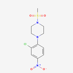 molecular formula C11H14ClN3O4S B4913099 1-(2-chloro-4-nitrophenyl)-4-methanesulfonylpiperazine 