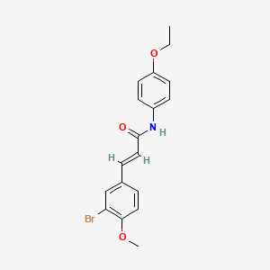 molecular formula C18H18BrNO3 B4913154 3-(3-bromo-4-methoxyphenyl)-N-(4-ethoxyphenyl)acrylamide 