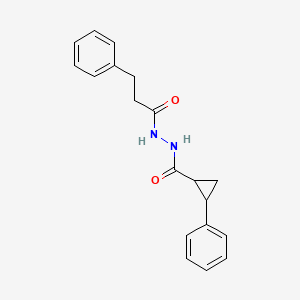 molecular formula C19H20N2O2 B4913174 2-phenyl-N'-(3-phenylpropanoyl)cyclopropanecarbohydrazide 