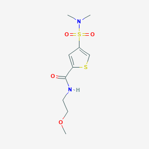 molecular formula C10H16N2O4S2 B4913201 4-(dimethylsulfamoyl)-N-(2-methoxyethyl)thiophene-2-carboxamide 