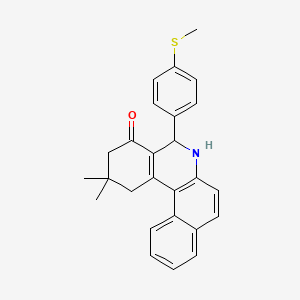 molecular formula C26H25NOS B4913219 2,2-dimethyl-5-[4-(methylsulfanyl)phenyl]-2,3,5,6-tetrahydrobenzo[a]phenanthridin-4(1H)-one 