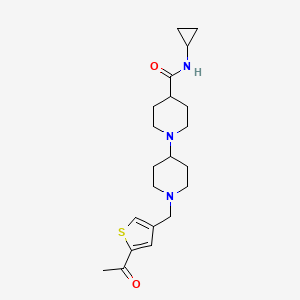 1'-[(5-acetyl-3-thienyl)methyl]-N-cyclopropyl-1,4'-bipiperidine-4-carboxamide