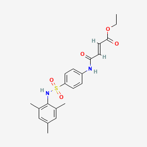 molecular formula C21H24N2O5S B4913262 ethyl 4-({4-[(mesitylamino)sulfonyl]phenyl}amino)-4-oxo-2-butenoate 