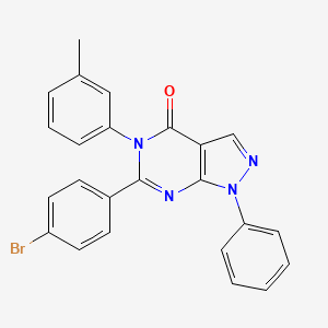 6-(4-Bromophenyl)-5-(3-methylphenyl)-1-phenyl-1H,4H,5H-pyrazolo[3,4-D]pyrimidin-4-one