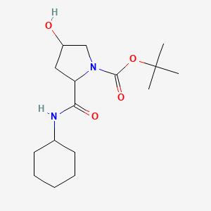 molecular formula C16H28N2O4 B4913283 tert-butyl 2-(cyclohexylcarbamoyl)-4-hydroxypyrrolidine-1-carboxylate 