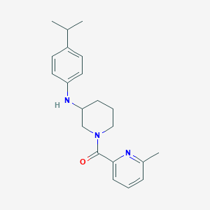 molecular formula C21H27N3O B4913302 N-(4-isopropylphenyl)-1-[(6-methyl-2-pyridinyl)carbonyl]-3-piperidinamine 