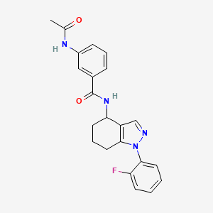 3-(acetylamino)-N-[1-(2-fluorophenyl)-4,5,6,7-tetrahydro-1H-indazol-4-yl]benzamide