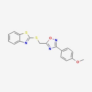 2-({[3-(4-methoxyphenyl)-1,2,4-oxadiazol-5-yl]methyl}thio)-1,3-benzothiazole