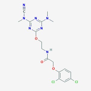 N-[2-[[4-[cyano(methyl)amino]-6-(dimethylamino)-1,3,5-triazin-2-yl]oxy]ethyl]-2-(2,4-dichlorophenoxy)acetamide