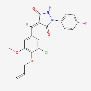 4-[4-(allyloxy)-3-chloro-5-methoxybenzylidene]-1-(4-fluorophenyl)-3,5-pyrazolidinedione