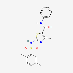 2-(2,5-DIMETHYLBENZENESULFONAMIDO)-4-METHYL-N-PHENYL-1,3-THIAZOLE-5-CARBOXAMIDE